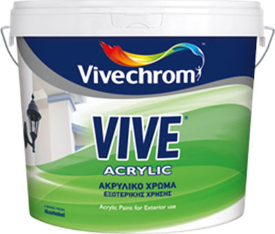 Φωτογραφία προϊόντος: Vivechrom Vive Acrylic Πλαστικό Χρώμα Λευκό 3lt