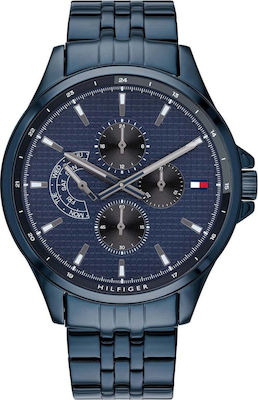Φωτογραφία προϊόντος: Tommy Hilfiger Ρολόι Shawn Χρονογράφος με Μεταλλικό Μπρασελέ σε Μπλε χρώμα