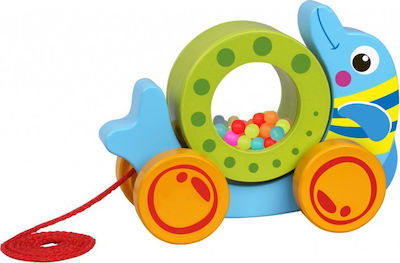 Φωτογραφία προϊόντος: Tooky Toys Συρόμενο Δελφίνι από Ξύλο με Ήχους για 12+ Μηνών