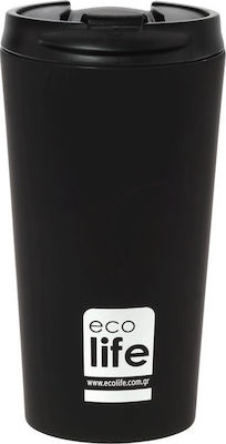Φωτογραφία προϊόντος: Ecolife Coffee Cup Ποτήρι Θερμός σε Μαύρο χρώμα 0.37lt