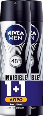 Φωτογραφία προϊόντος: Nivea Men Invisible For Black & White Original 48h Anti-perspirant Spray 2 x 150ml