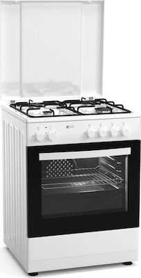 Φωτογραφία προϊόντος: Thermogatz TGS 3610 WH Turbo Κουζίνα 56lt με Εστίες Αερίου Π60εκ.