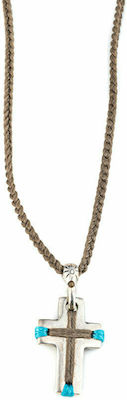 Φωτογραφία προϊόντος: Babylonia Necklace Cross Brown - 935 Sterling Silver
