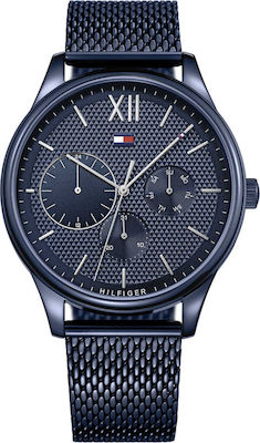 Φωτογραφία προϊόντος: Tommy Hilfiger Ρολόι Damon Mesh Χρονογράφος με Μεταλλικό Μπρασελέ σε Μπλε χρώμα