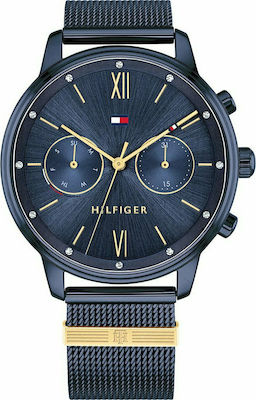 Φωτογραφία προϊόντος: Tommy Hilfiger Blake Ρολόι Μπαταρίας με Μεταλλικό Μπρασελέ σε Μπλε χρώμα