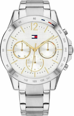 Φωτογραφία προϊόντος: Tommy Hilfiger Haven Ρολόι Χρονογράφος με Μεταλλικό Μπρασελέ σε Ασημί χρώμα