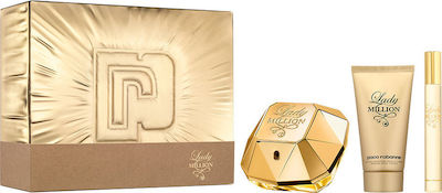 Φωτογραφία προϊόντος: Paco Rabanne Lady Million Eau de Parfum 50ml, Body Lotion 75ml & Eau de Parfum 10ml