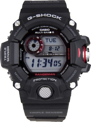 Φωτογραφία προϊόντος: Casio Ψηφιακό Ρολόι G-Shock Rangeman με Καουτσούκ Λουράκι σε Μαύρο χρώμα