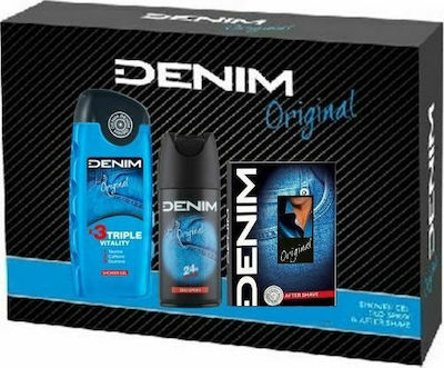 Φωτογραφία προϊόντος: Denim Original Men's Giftset After Shave 100ml, Deodorant 150ml & Shower Gel 250ml