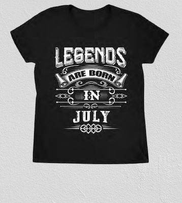 Φωτογραφία προϊόντος: T-shirt Crop Circle Legends born in July TSM-B93