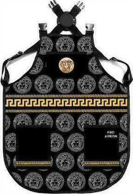 Φωτογραφία προϊόντος: Barber Mood Black Gold Apron Ποδιά Κομμωτηρίου σε Μαύρο Χρώμα