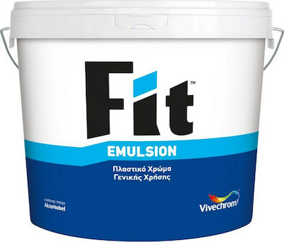 Φωτογραφία προϊόντος: Vivechrom Fit Emulsion Πλαστικό Χρώμα Λευκό 3lt