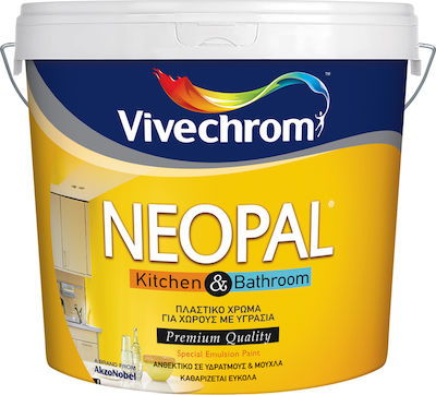 Φωτογραφία προϊόντος: Vivechrom Neopal Kitchen & Bathroom Πλαστικό Χρώμα Λευκό Αντιμουχλικό 3lt