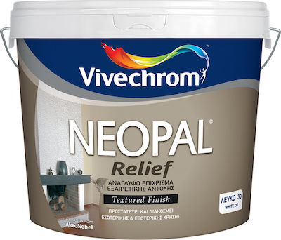 Φωτογραφία προϊόντος: Vivechrom Neopal Πλαστικό Χρώμα Λευκό Relief 5lt