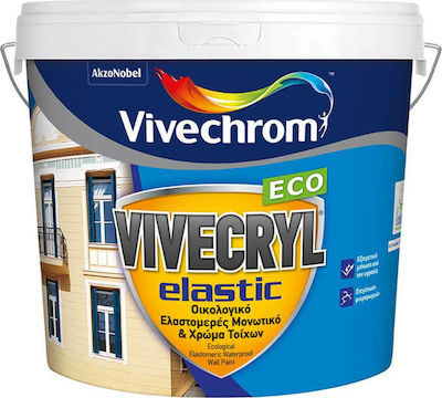 Φωτογραφία προϊόντος: Vivechrom Vivecryl Elastic Eco Πλαστικό Χρώμα Λευκό Ακρυλικό Οικολογικό 3lt