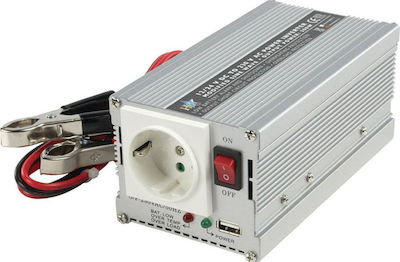 Φωτογραφία προϊόντος: Inverter Αυτοκινήτου 300W για Μετατροπή 24V DC σε 230V AC με 1xUSB