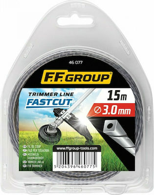 Φωτογραφία προϊόντος: F.F. Group FastCut 46081 Νήμα Μεσινέζας Τετράγωνο Στριφτό Μήκους 73m και Πάχους 3mm