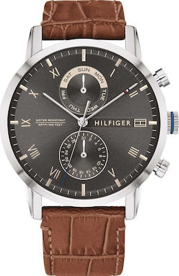Φωτογραφία προϊόντος: Tommy Hilfiger Kane Ρολόι Μπαταρίας με Δερμάτινο Λουράκι σε Καφέ χρώμα