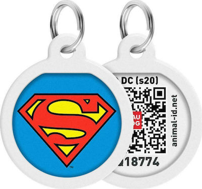 Φωτογραφία προϊόντος: Superman Is Hero Ταυτότητα Σκύλου με Smart ID Μεταλλική 25mm σε Μπλε χρώμα