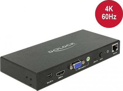Φωτογραφία προϊόντος: DeLock 3.5mm / HDMI / RJ-45 / USB-C / VGA / mini DisplayPort female - HDMI / RJ-45 female (87732)