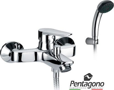 Φωτογραφία προϊόντος: Pentagono Grafo 115GE2000CH1C Αναμεικτική Μπαταρία Μπανιέρας Πλήρες Σετ Ασημί