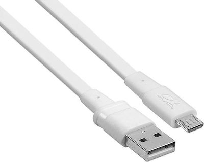 Φωτογραφία προϊόντος: Rivacase Flat USB 2.0 to micro USB Cable Λευκό 1.2m (PS6000WT12)