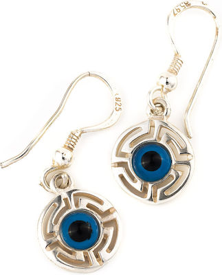 Φωτογραφία προϊόντος: Meandros Earrings with Evil Eye - 925 Sterling Silver