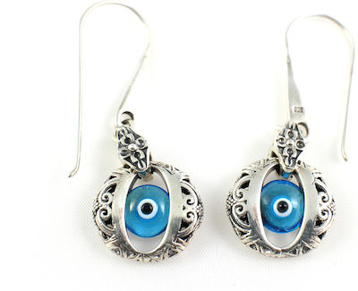 Φωτογραφία προϊόντος: Byzantine Evil Eye Earrings - Sterling Silver Yianni Jewelry