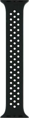 Φωτογραφία προϊόντος: Elastic Silicone Watchband For Apple Watch Series 6 & SE & 5 & 4 40mm/3&2&1 38mm, Length:135mm(Black) (#06-2466)
