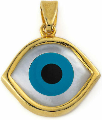 Φωτογραφία προϊόντος: Evil Eye Pendant - 925 Sterling Silver Gold Plated