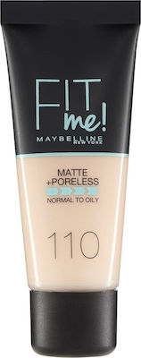 Φωτογραφία προϊόντος: Maybelline Fit Me Matte + Poreless Foundation 110 Porcelain 30ml