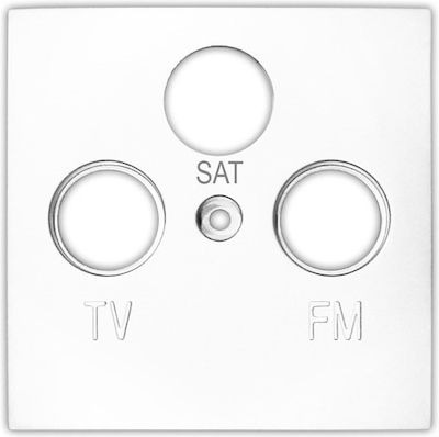 Φωτογραφία προϊόντος: Adeleq Πλακίδιο Πρίζας TV+SAT+FM 15-0720 Λευκό