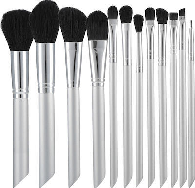 Φωτογραφία προϊόντος: Tools for Beauty Silver Σετ 12 Πινέλων Μακιγιάζ
