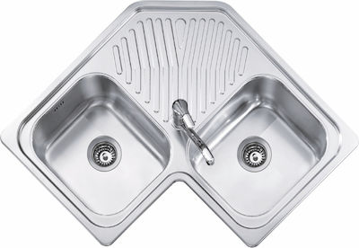 Φωτογραφία προϊόντος: Macart Silk C-200 Ένθετος Νεροχύτης Γωνιακός 90x90cm Inox Σατινέ