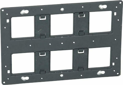 Φωτογραφία προϊόντος: Legrand Mosaic Βάση Στήριξης 2x6 ή 2x8 Στοιχείων 080266 Μαύρο