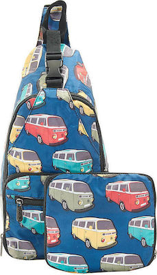 Φωτογραφία προϊόντος: Eco Chic Cross Camper Vans Σχολική Τσάντα Ώμου / Χειρός Γυμνασίου - Λυκείου Πολύχρωμη