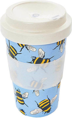 Φωτογραφία προϊόντος: Eco Chic Bees Κούπα Με Καπάκι Μπαμπού Μπλε