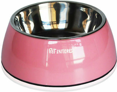 Φωτογραφία προϊόντος: Pet Interest Ταΐστρα Σκύλου Deluxe Dual Bowl Pink 450ml