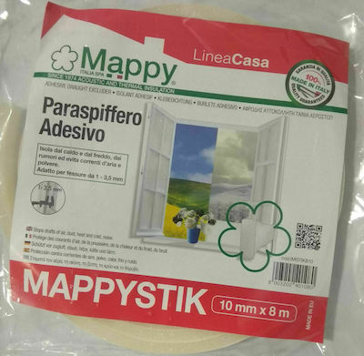 Φωτογραφία προϊόντος: Mappy Αεροστόπ Πόρτας Αυτοκόλλητη Ταινία Λευκή 8mx0.10cm