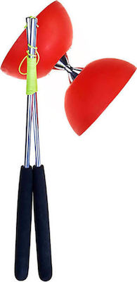 Φωτογραφία προϊόντος: Set Acrobat 105 Rubber Diabolo Red + aluminum hand sticks