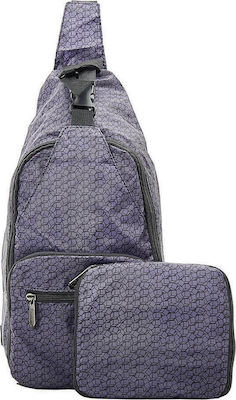 Φωτογραφία προϊόντος: Black Disrupted Cubes Cross Body ECO CHIC