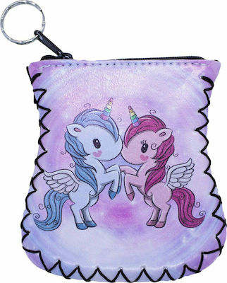 Φωτογραφία προϊόντος: ΠΟΡΤΟΦΟΛΙ ΜΠΡΕΛΟΚ "LITTLE UNICORNS" 11.5Χ10.2CM - ΡΟΖ