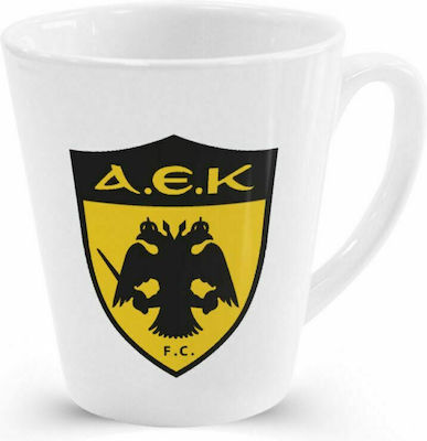 Φωτογραφία προϊόντος: ΑΕΚ, Κούπα Latte Λευκή, κεραμική, 300ml