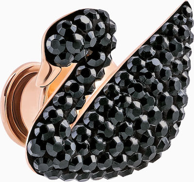 Φωτογραφία προϊόντος: Swarovski Iconic Swan Brooch Black Rose-Gold Tone Plated