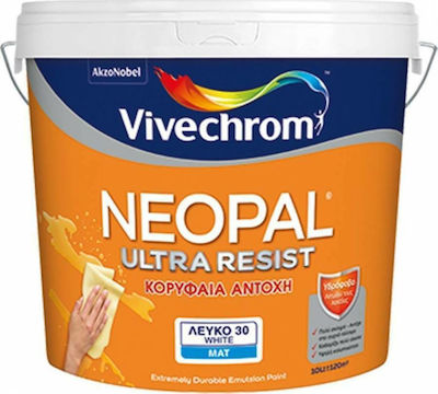 Φωτογραφία προϊόντος: Vivechrom Neopal Ultra Resist Πλαστικό Χρώμα Λευκό 1lt