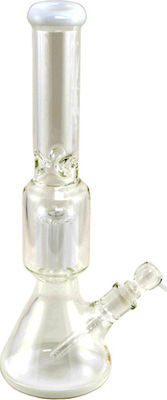 Φωτογραφία προϊόντος: Glassbong 45cm Clear+White-Bong Glass Ice Percolator