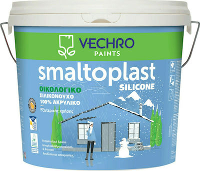 Φωτογραφία προϊόντος: Vechro Smaltoplast Silicone Πλαστικό Χρώμα Λευκό Ακρυλικό 10lt