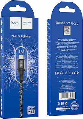 Φωτογραφία προϊόντος: Hoco X50 USB to Lightning Cable Μαύρο 1m