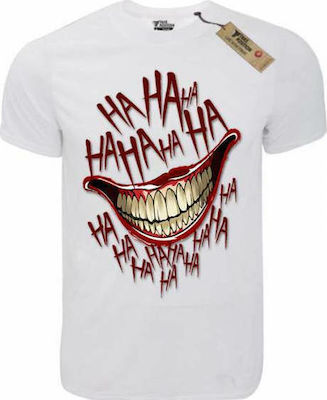 Φωτογραφία προϊόντος: T-shirt unisex Takeposition T-cool λευκό Joker Laugh, 900-1503