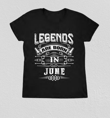 Φωτογραφία προϊόντος: T-shirt Crop Circle Legends born in June TSM-MB92